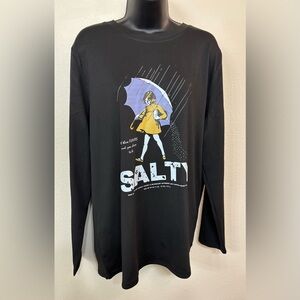Black Long Sleeve Shirt with Salty Girl Graphic NWOT